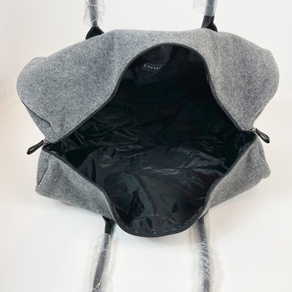 DSW Gray Wool Felt Duffel Bag - Picture 7 of 7